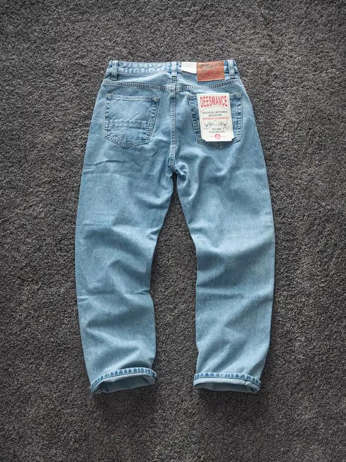Nouveau Jean Américain Rétro Haut de Gamme Confortable pour Homme, Collection Printemps 2026, 88% Co