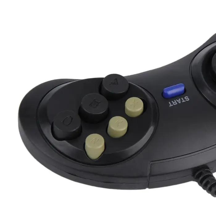 Manette de jeu filaire universelle pour SEGA MD2, contrôleur classique, 6 boutons, télécommande, PC