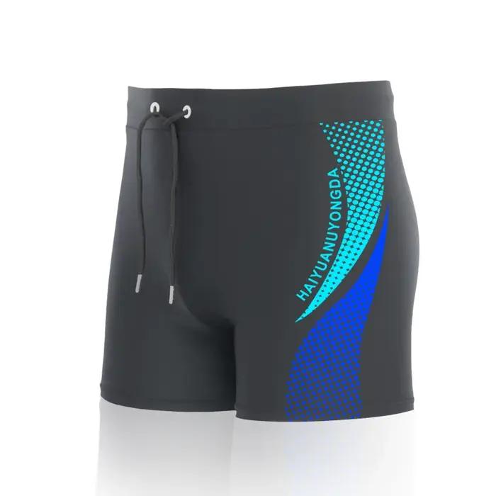 Short de bain homme imprimé géométrique - Maillot de bain été séchage rapide avec cordon - Taille européenne