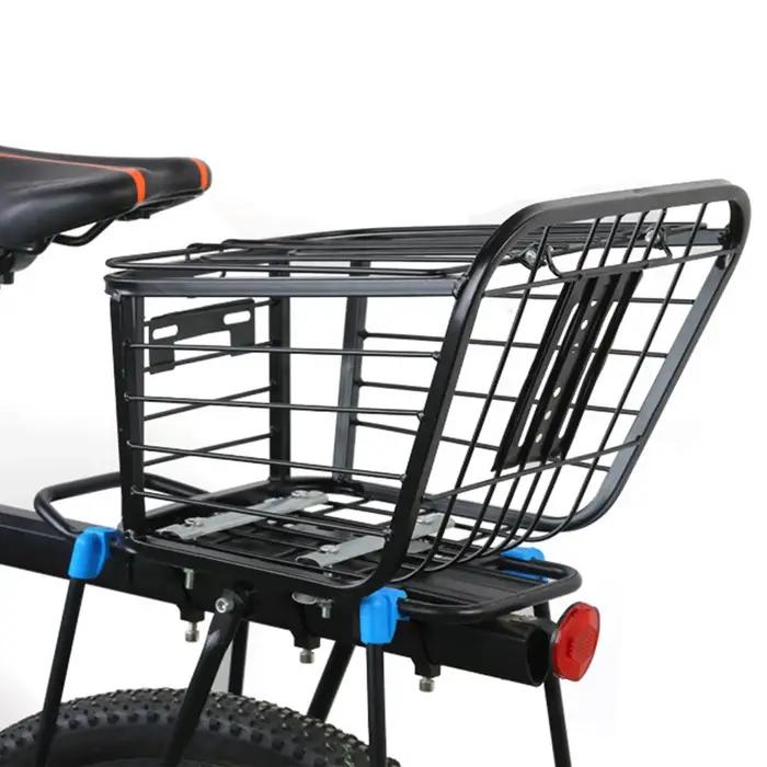Panier de vélo détachable pour scooter et vélos de route et de montagne supportant jusqu'à 10kg avec installation facile sans outils pour randonnées et courses quotidiennes
