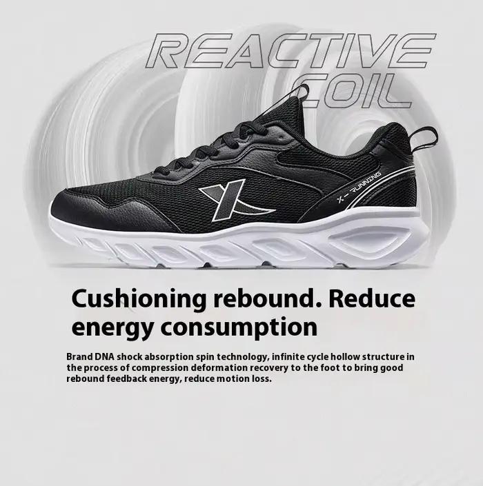 Xtep-Chaussures de course respirantes pour hommes, baskets de sport confortables, durables, rebond d