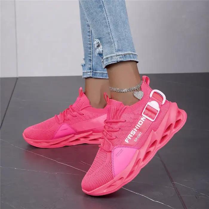 Offre spéciale mode violet espadrilles décontractées femmes hommes lame chaussures de course grande
