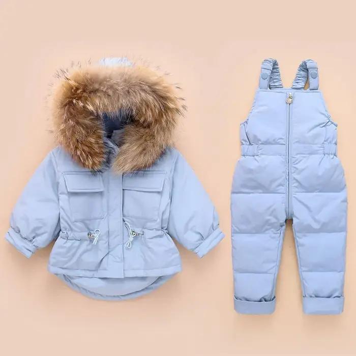 Parka d'hiver pour enfants, combinaison de ski pour filles, ensemble de vêtements pour bébé garçon,