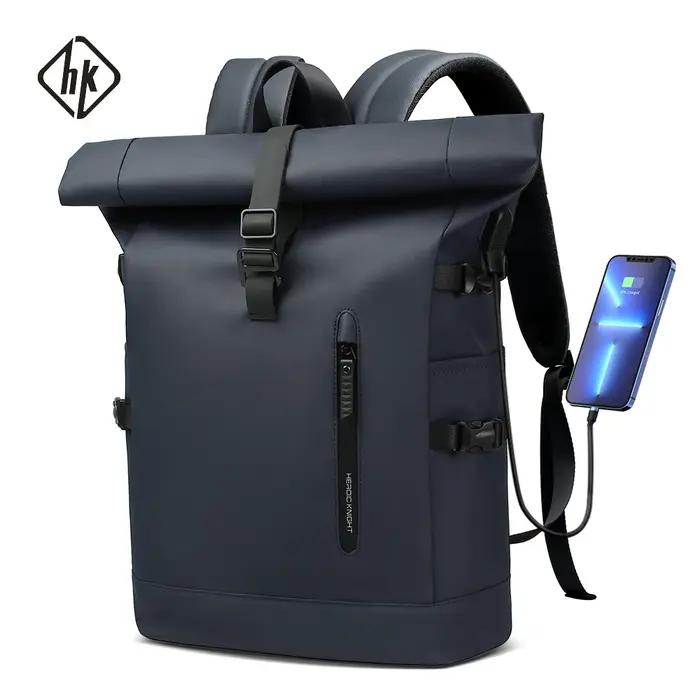 HK grand sac à dos pour ordinateur portable 15.6 pouces hommes sac à dos de voyage antivol pour affa
