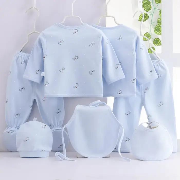 7 pièces printemps nouveau-né bébé trucs enfant en bas âge vêtements dessin animé mignon coton T-shi