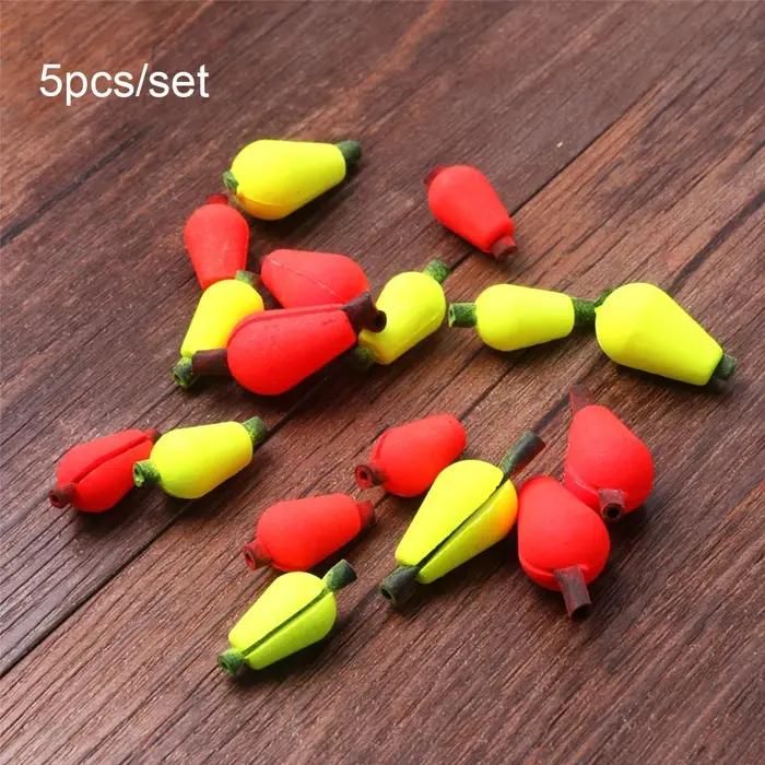 Lot de 5 flotteurs en mousse pour la pêche à la mouche, forme ovale à encliqueter