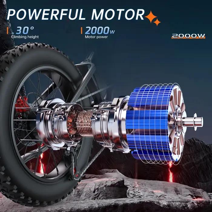 Vélo électrique montagne EKX X20 20 pouces motorisé 2000W 48V pour randonnées et aventures户外探险和远足的理想电动山地车EKX X20 20英寸电动助力自行车48伏2000瓦