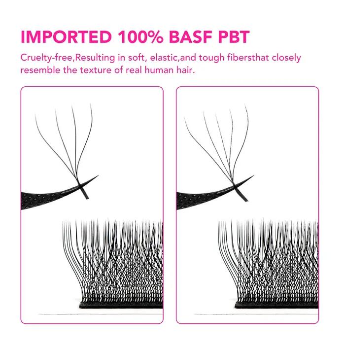 TDANCE 3D 4D 5D 6D ventilateurs préfabriqués Extension de cils W Style Faux vison naturel doux flora
