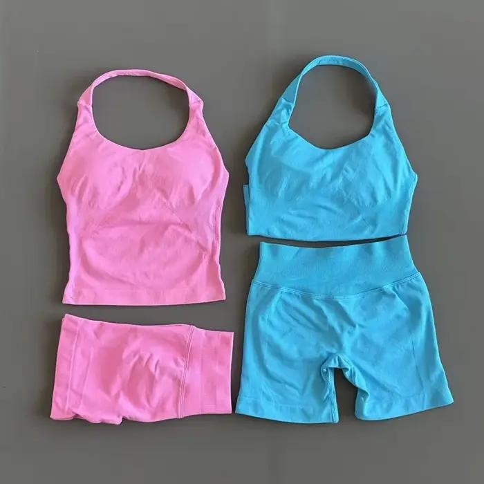 HISTELLO – ensemble 2 pièces pour femmes, haut à bretelles, soutien-gorge et short, vêtements d'entr