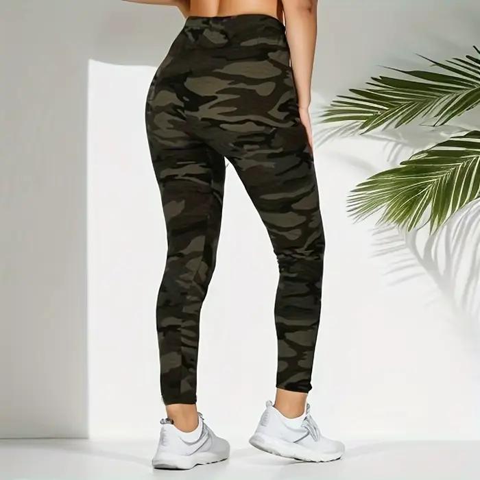 Camouflage imprimé blanc gris Sexy femmes Leggings veste de sport pantalon serré haute élasticité co