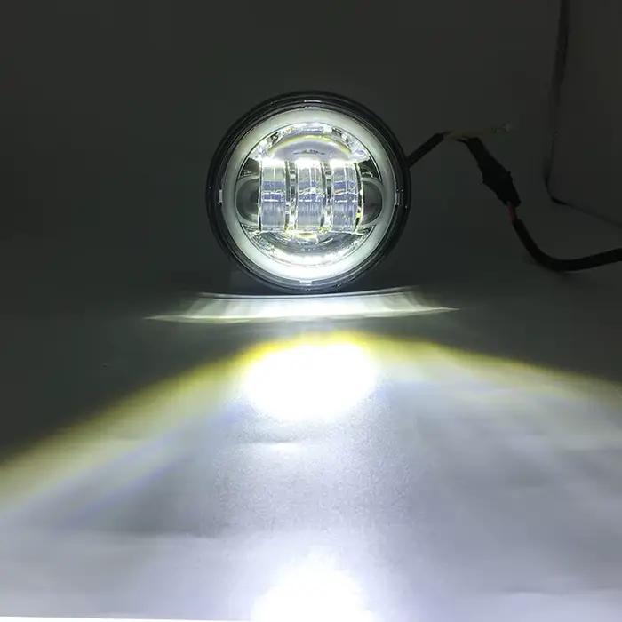 2 pièces 30W 4.5 pouces Moto Led antibrouillard 6000K DRL Led phare pour Harley Moto Moto ampoule d'