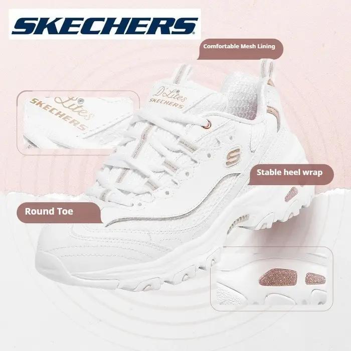 Chaussures Skechers pour femmes D'LITES Classic Dad Shoes, baskets décontractées confortables et res