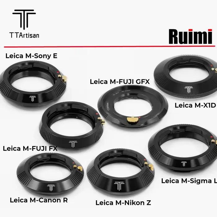 TTArtisan Bague D'adaptation D'objectif M-E M-RF M-FX M-GFX M-Z M-L M-X1D pour Monture Leica M Lenti