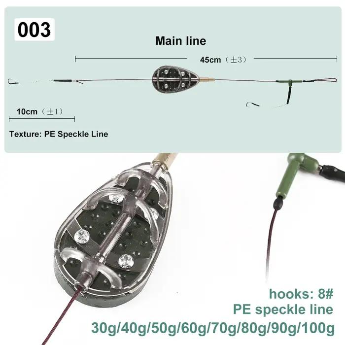 FISH KING 30g-100g crochet d'alimentation en métal en acier à haute teneur en carbone carpe appât de
