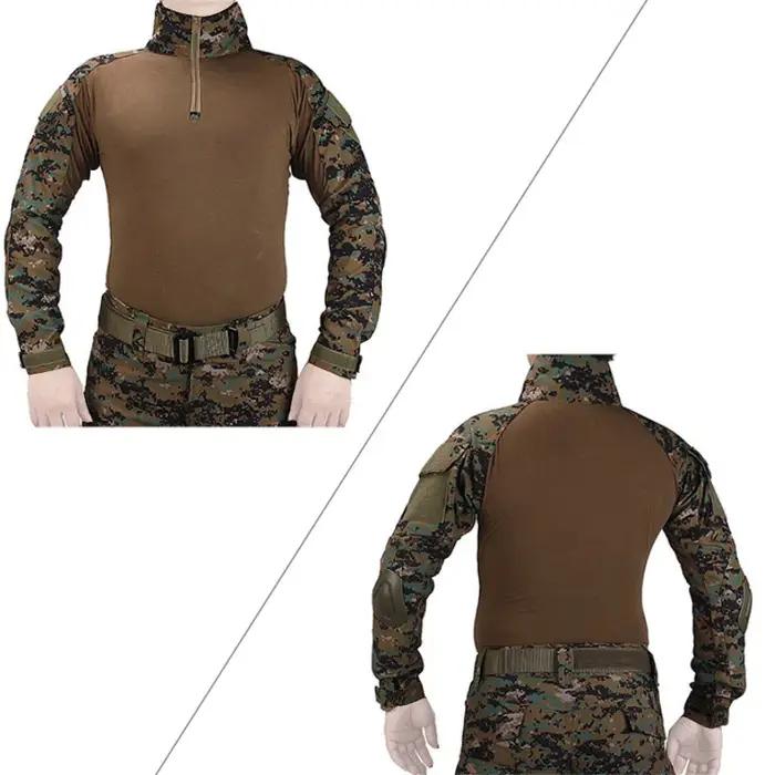 VULPO chasse Camouflage BDU Jungle uniforme d'entraînement numérique chemise Met Broek En coude et g