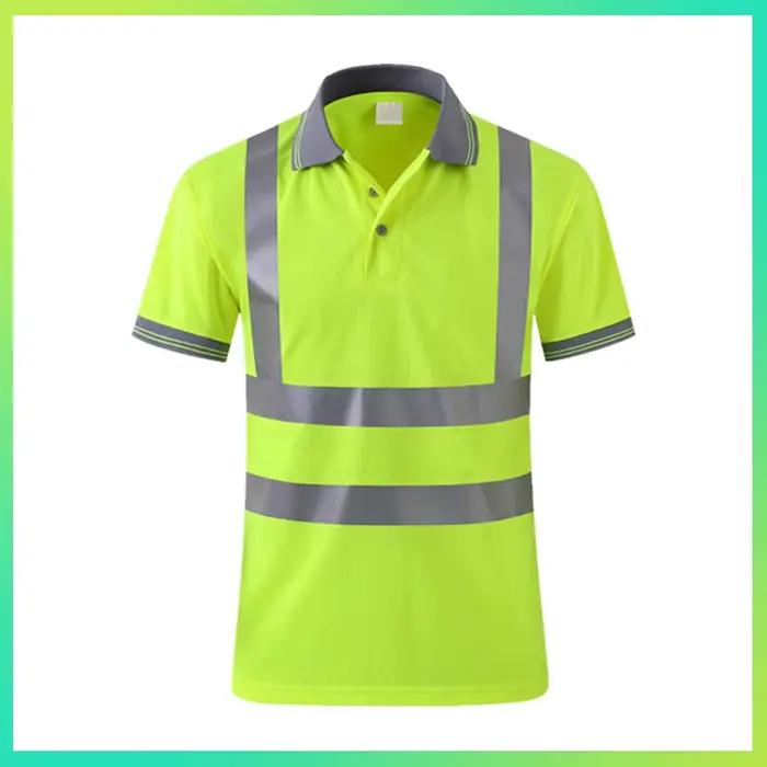 T-shirt Respirant à Manches Courtes pour Hommes, Chemises de Travail de Nuit, Vêtements de Travaux de Coulée, Haute Visibilité, Séchage Rapide, Activités Physiques Intenses