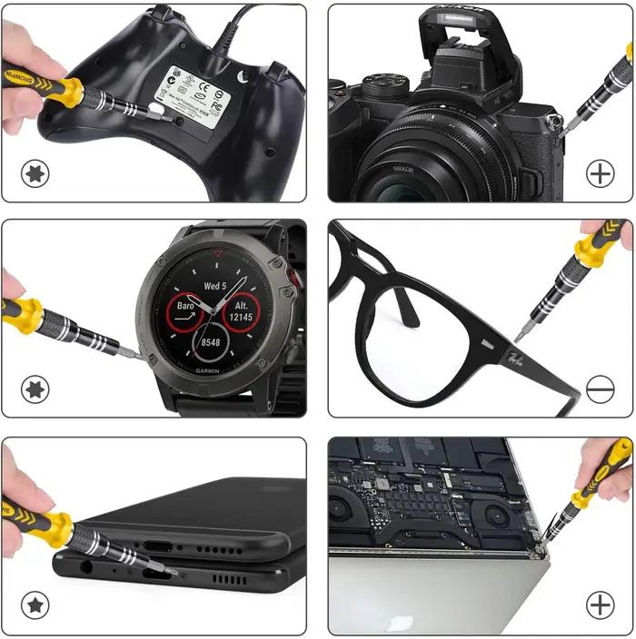 Kit de réparation d'ordinateur, Kit de tournevis magnétique pour ordinateur portable 122 en 1, jeu d