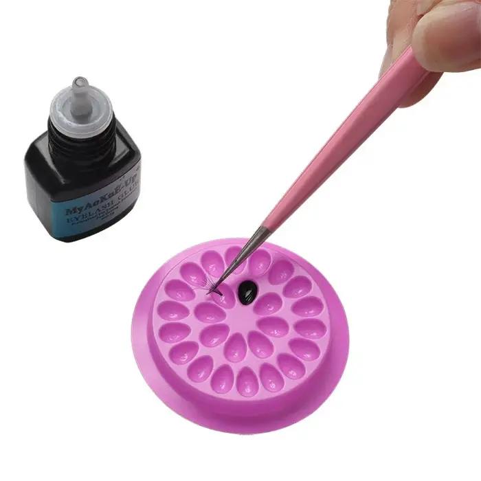 Support de support de colle à cils, fournitures d'extension de cils, palette arina, joint en plastiq