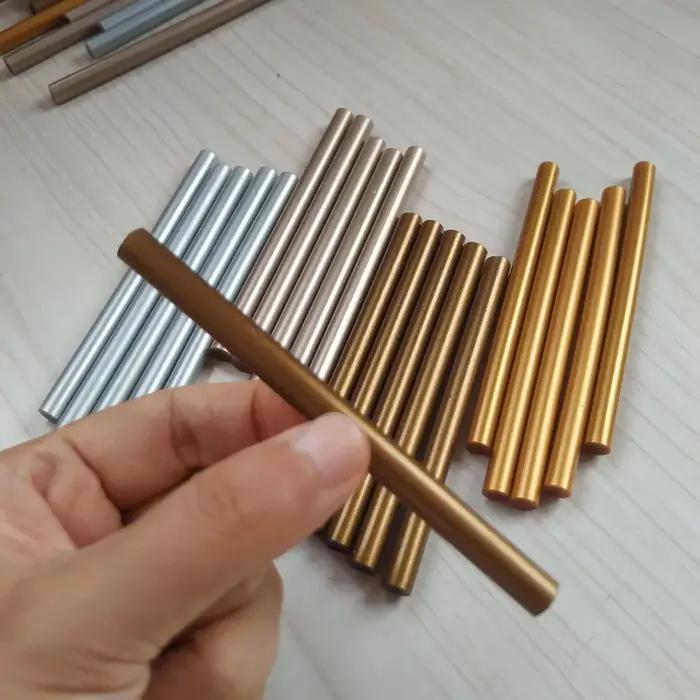 Bâtons de colle thermofusible couleur métal Antique, barres en Silicone pour pistolet doré/argenté/C
