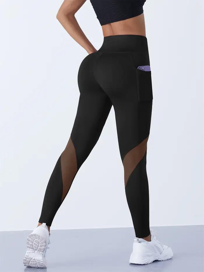 Pantalon de Yoga en maille pour femmes, Leggings façonnant, taille haute, contrôle du ventre, hanche