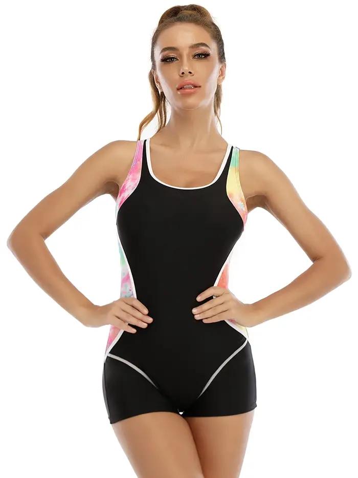 Maillot de bain une pièce en Patchwork, grande taille, pour femmes, Sport professionnel, pour surf,