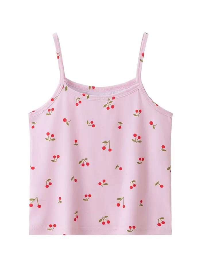 Ensemble de 4 gilets imprimés multicolores pour filles, tendance et mignons, débardeur de sport conf