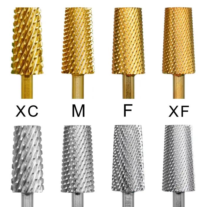 RolinStar 6.6 grand trapèze cônico baril or argent acier carbure fraise à ongles foret manucure pédi