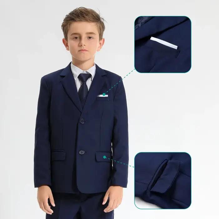 Costume pour enfants garçons, ensemble de tenue formelle de mariage, vêtements pour hommes, porteur
