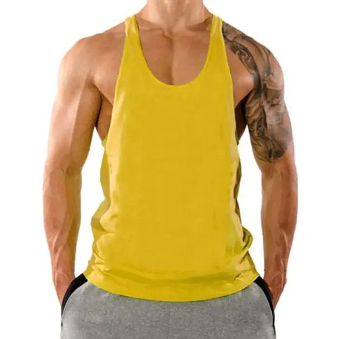 Haut de musculation pour hommes, 2024 coton, précieux, entraînement physique, dos en Y, été, 100%