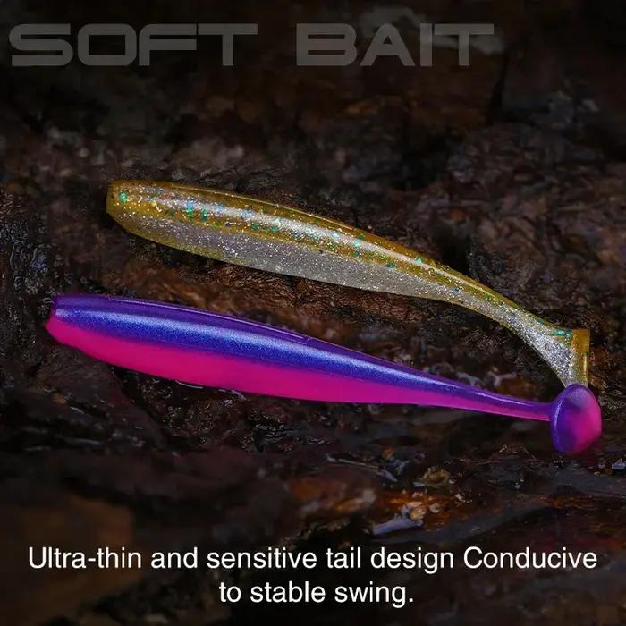 TSURINOYA 65mm 75mm T queue Wrom leurres de pêche leurre souple appât artificiel attirail Jerkbaits