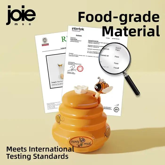 Joie pot de stockage de miel en céramique 150ml et pot de miel Dipper avec couvercle barre d'agitati
