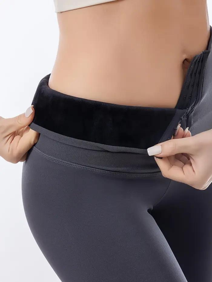 Leggings velours femme ceinture croisée - Taille haute ventre sans chute pour yoga automne hiver