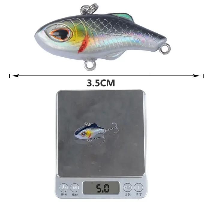 1 pièces 3.5 cm 5g hiver Vibration Mini coulant VIB leurre de pêche manivelle glace artificielle app