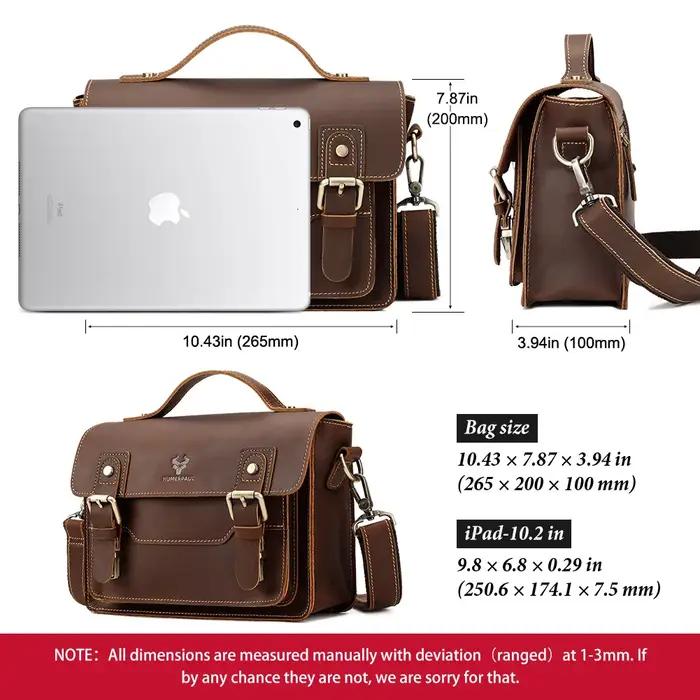 Crazy Horse – sac messager en cuir pour hommes, mallette pour ordinateur portable d'affaires, fourre
