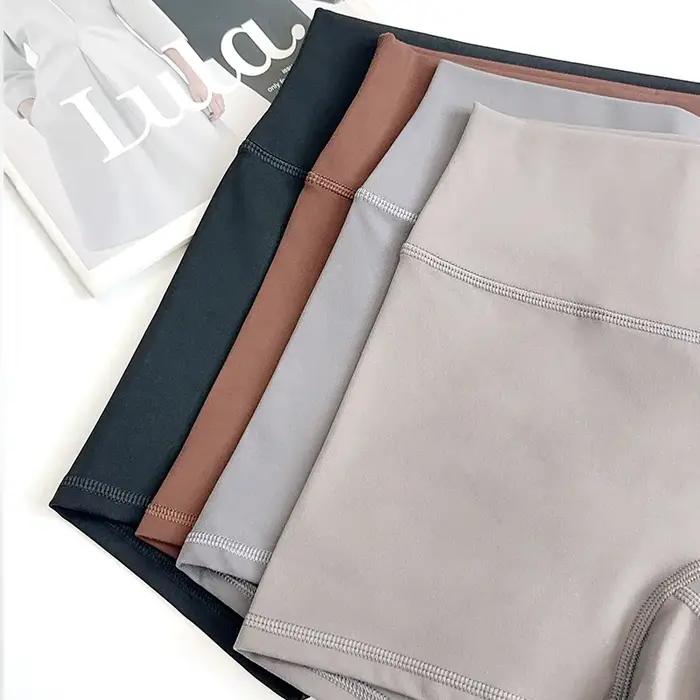 Short de motard de sport pour femmes, sensation nue, taille haute, Yoga, Push Up, Leggings de Fitnes
