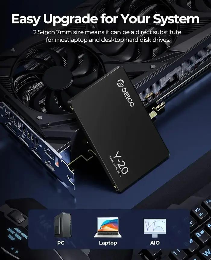 ORICO SATA III SSD 2.5 "disque SSD interne 3D NAND 512GB 1 to 2 to 4 to jusqu'à 550 mo/s pour mettre