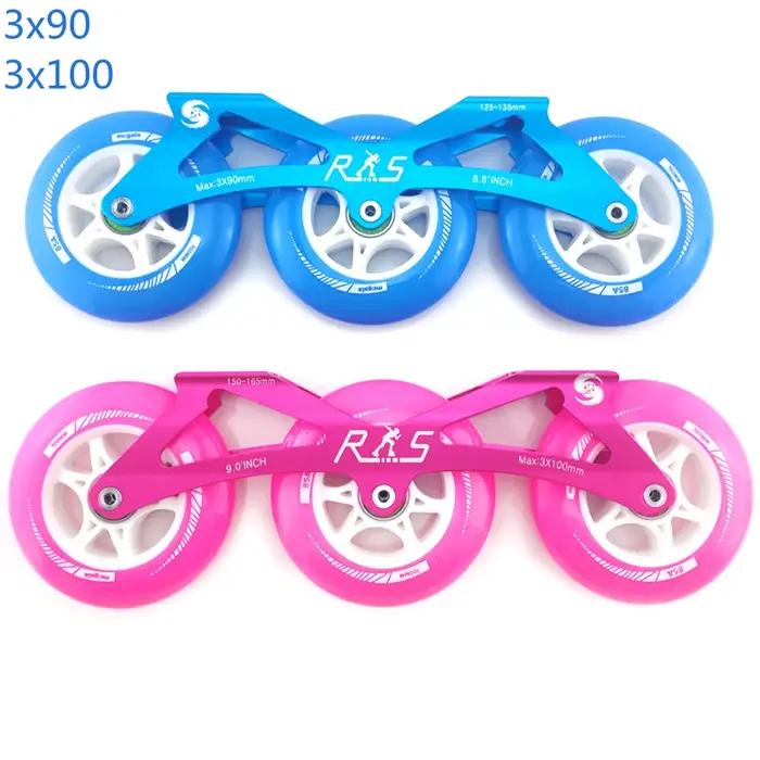 cadre de patins de vitesse cadre de vitesse enfants 3x90mm 3x100mm 135-165MM