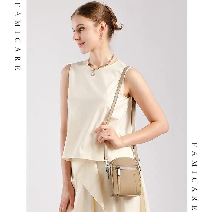 2025 nouvelles dames mode polyvalent Mini sac Mobile filles en cuir véritable porte-monnaie femmes d