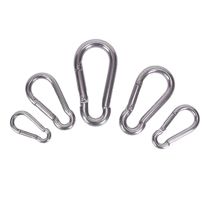 Mousqueton à ressort multifonctionnel en acier inoxydable 304, M4 M5 M6 M7 M8, crochet à anneau de v