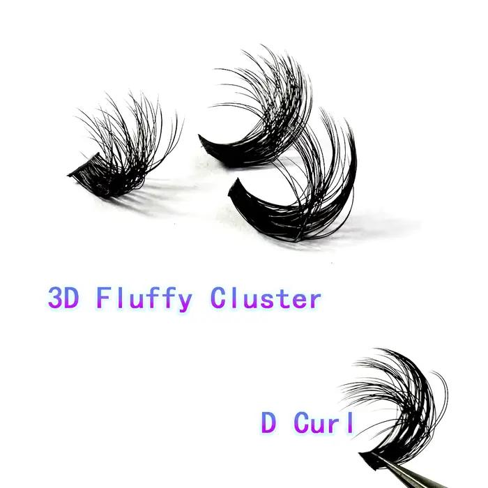 54 rangées 30D-100D 5D grappes de cils épais moelleux 9-16mm mélange vaporeux Extensions de cils ind