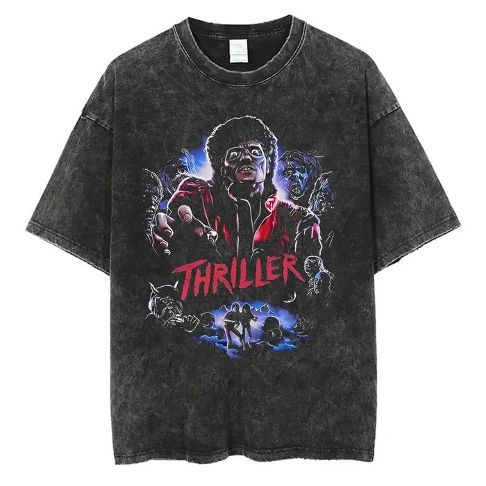 Classique Michael Jackson roi du Pop lavé Vintage T-shirt hommes femmes mode rétro Rock T-shirts hom