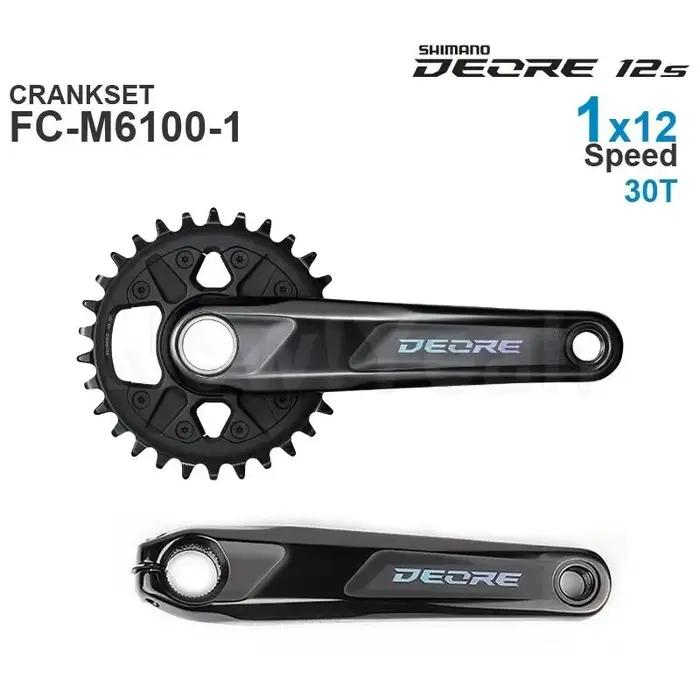 Pédalier SHIMANO DEORE M6100 VTT FC-M6100 FC-M6120 1x12 vitesses Pièces d'origine