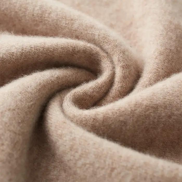 Pull une pièce à revers haut pour homme, 100% laine Pure, prêt à porter, automne et hiver, tricoté d