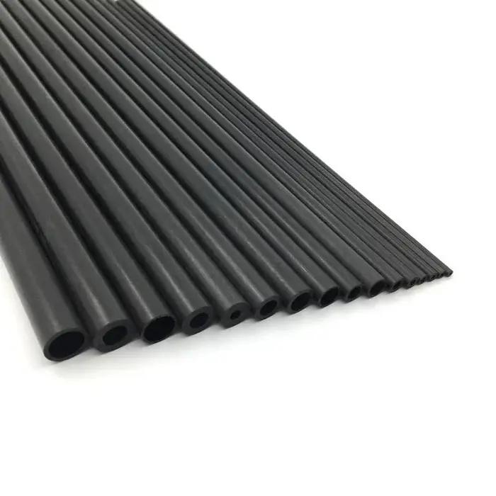 Tube creux en Fiber de carbone de 2 à 10mm/0.5 mètres, 4 pièces, haute qualité, 2mm/2.5mm/3mm/4mm/5m