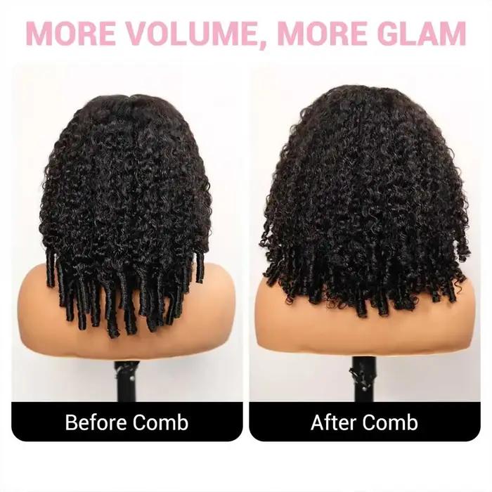 250% densité birman bouclés perruque de cheveux humains 13x4 HD Transparent dentelle frontale perruq
