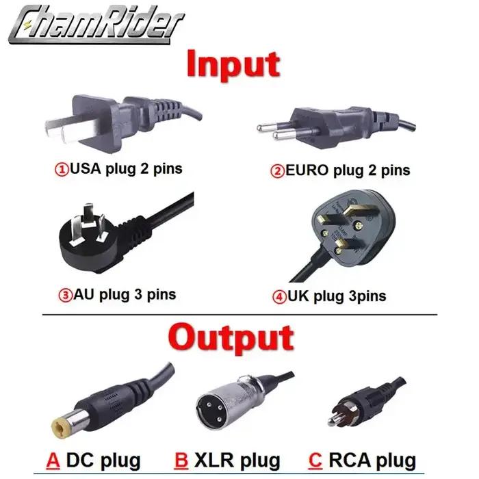 Chargeur de batterie au Lithium 36V 42V 48V 54.6V 52V 58.8V, chargeur de batterie li-ion pour vélo é