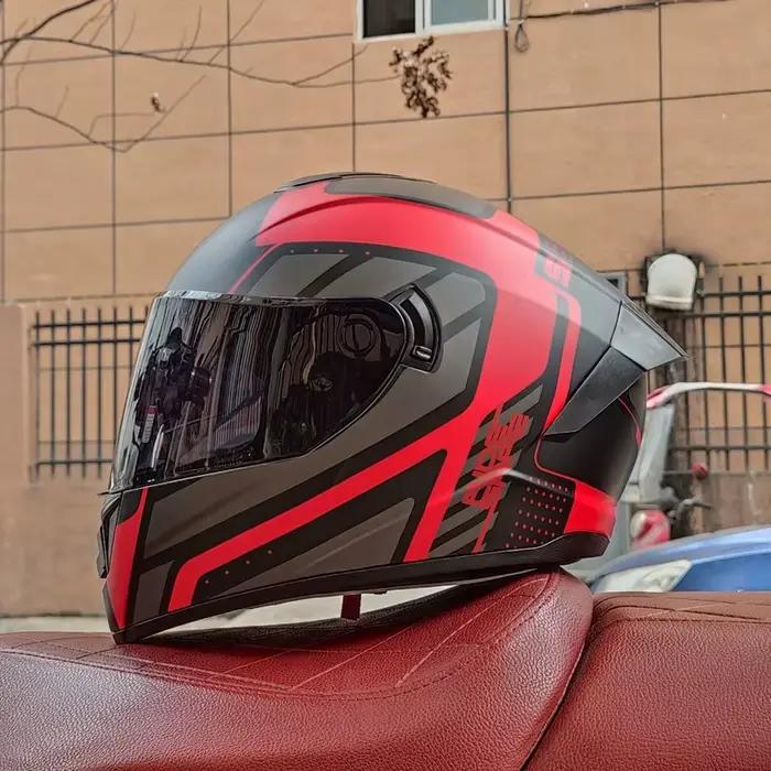 Casques de moto pour hommes et tenue de femme casques de Locomotive à Double lentille Cascos Para Ca