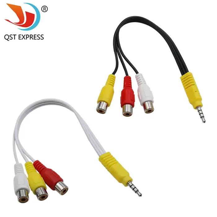 Câble adaptateur AV pour composant vidéo, 3.5MM vers Jack 3 RCA, pour TV TCL, rouge, blanc et jaune