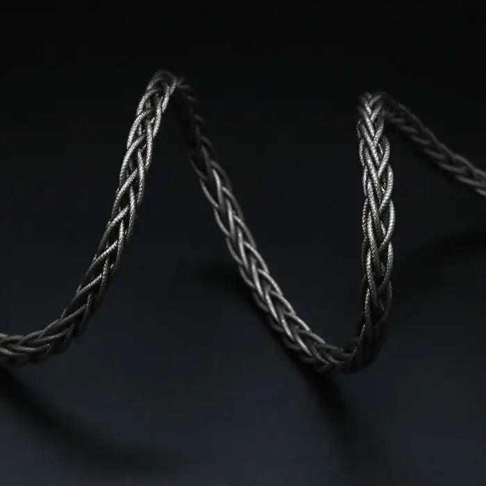 Câble de mise à niveau pour écouteurs, feuille d'argent à 8 cœurs, ivipQ-504, avec MMCX/QDC/0.78 2 b