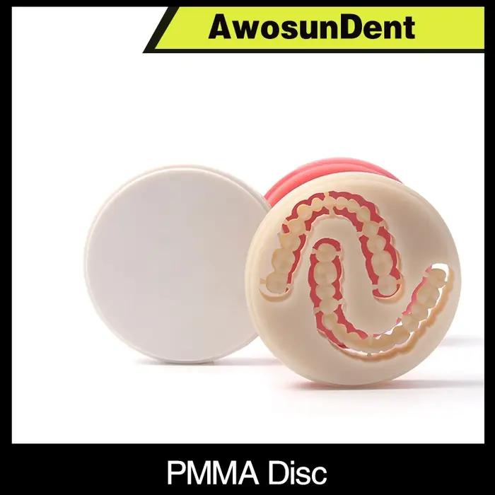 Bloc dentaire multicouche PMMA 98x10-25MM, système ouvert pour laboratoire dentaire CAD/CAM, résine
